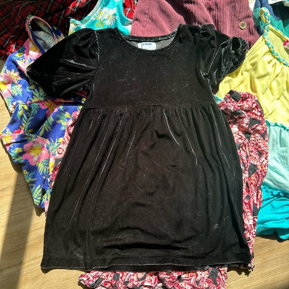 Daisy Black Velvet Kids Dress